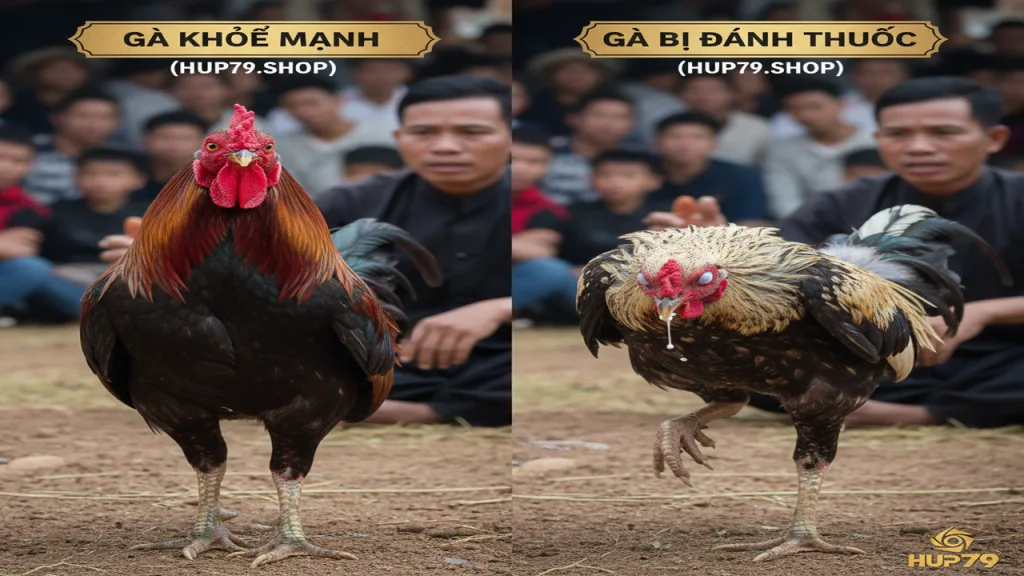 Cách nhận biết gà đá bị đánh thuốc