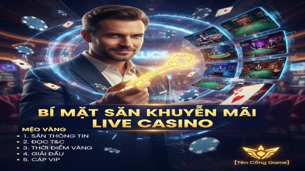 Mẹo nhận khuyến mãi Live Casino khủng