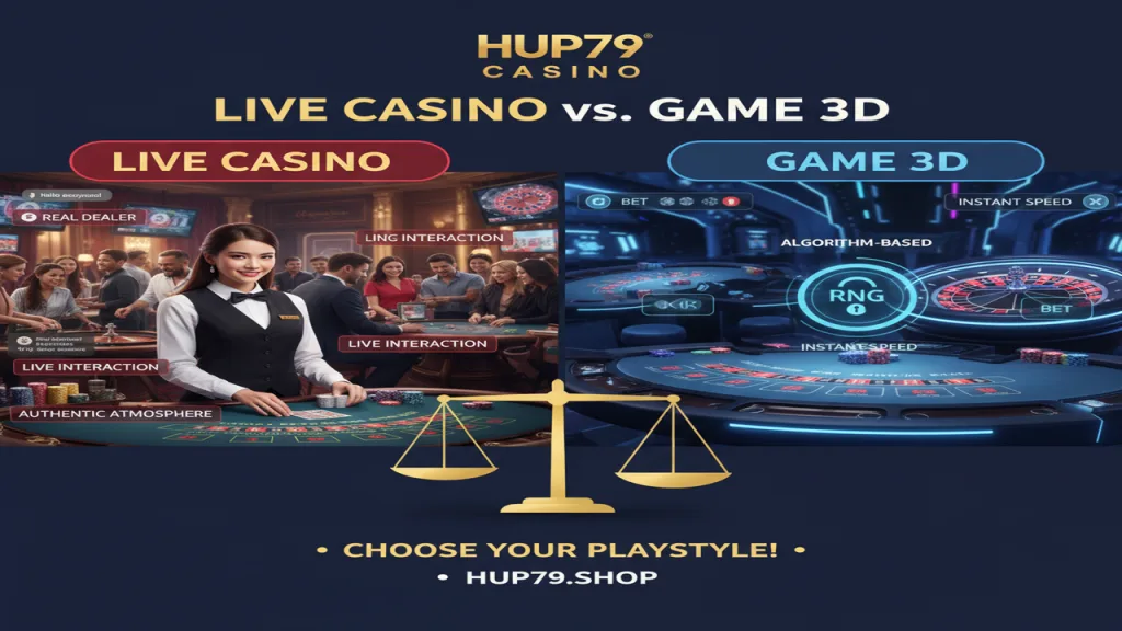 Live Casino là gì? So sánh với game 3D